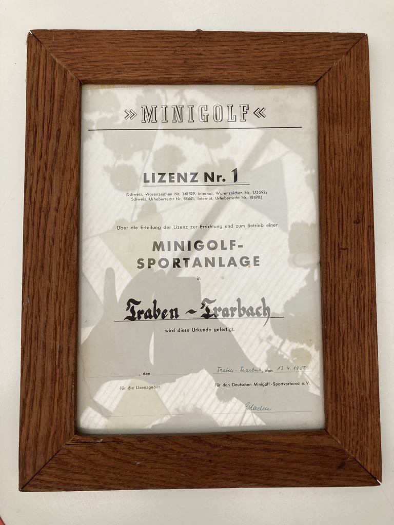Originale Minigolf Lizenz von 1955