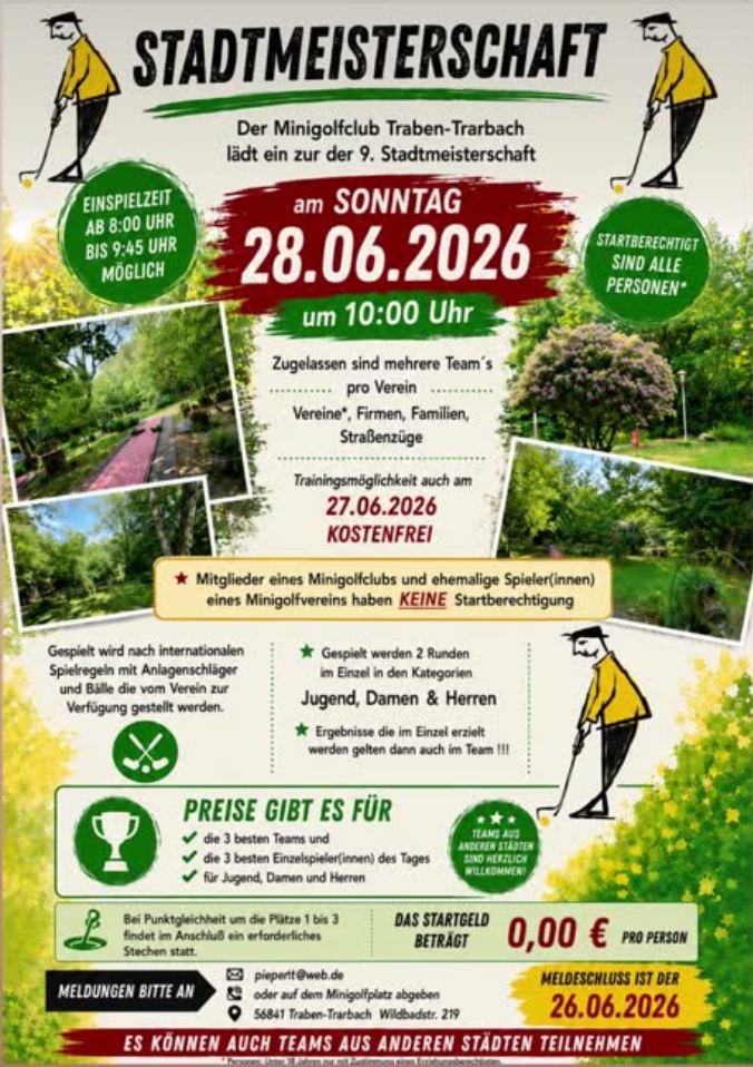 Ergebnisse Stadtmeisterschaft 2026